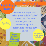 Activities to prepare big brothers and sisters - Let's go shopping!